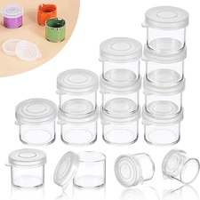 Small Paint Cup with Lids, Plastic Mini Paint Containers DIY Craft Storage Conta
