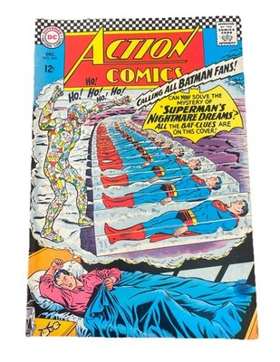 Action Comics #344 1966 DC Silver Age Superman Batman crossover Supergirl