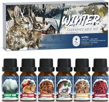 Winter Essential Oils Set, Fragrance Oil Gift Set for Oil Diffusers, Scented Oil