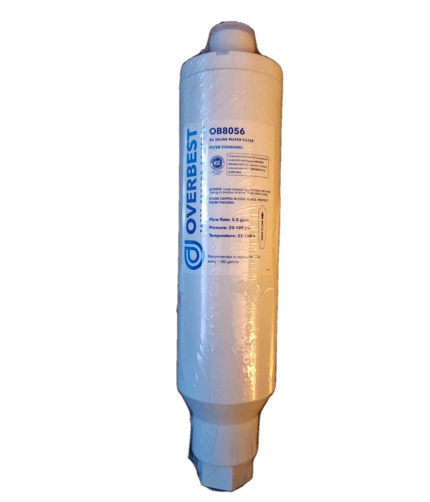 Overbest OB8056 RV Inline Sealed Water Replacement Filter
