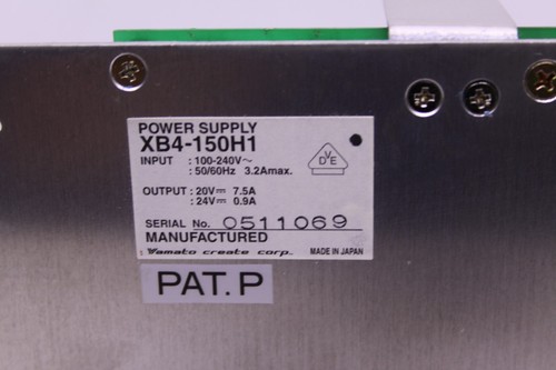 Yamato Create Corp XB4-150H1 Power Supply 150W 20V 7.5A Out w/Aux 24V 0.9A Out - Picture 2 of 9