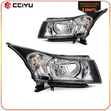 Fits 2011-2015 Chevy Cruze 4-Door Sedan Headlight Assembly Black Housing