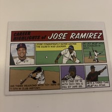 2022 Topps Heritage JOSE RAMIREZ 1973 Comic SP Career Highlights Card #73TC-15