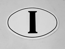 Italy Italia Italian I Vintage Car Sticker Decal Fiat Alfa Maserati Lancia NOS