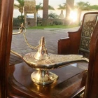 Aladin Genie lamps 6.5''Golden Brass Magic Lamp Aladdin Middle Eastern Chirag