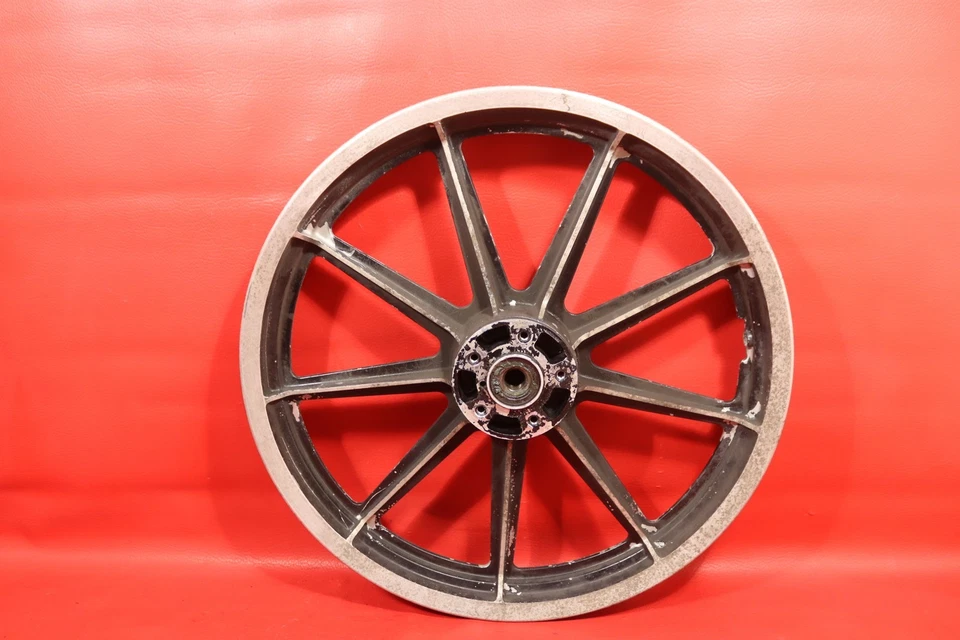 1987 HARLEY-DAVIDSON SPORTSTER 1100 XLH1100 9 SPOKE CAST FRONT WHEEL RIM STR8 - Imagem 2 de 4