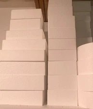 Styrofoam Square Dummies Blocks Cake Dummies Brand New 8x4 polystyrene dummy 