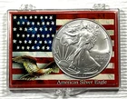 2026 American Silver Eagle 1 oz BU In Snap-Lock Holder Eagle/US Flag