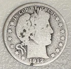1912 D Barber Half Dollar 90% Silver NO RESERVE!!