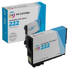 Ink Cartridge Replacement for Epson 222 SY Cyan T222220 WF-2960 XP-5200