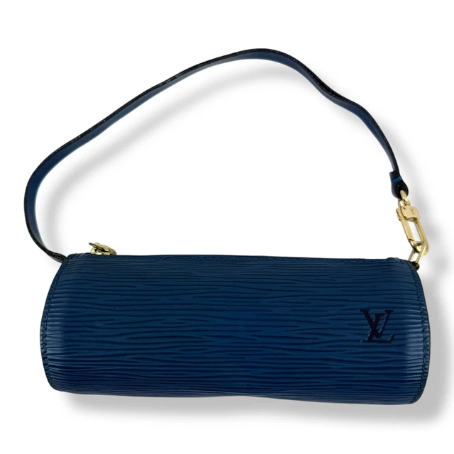 Louis Vuitton Soufflot Blue Epi Leather Mini Pochette Handbag