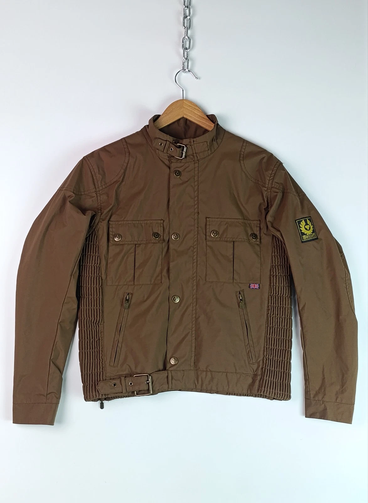 BELSTAFF Tourmaster Trophy Jacket Brown Nylon Biker Motorcycle Men Sz IT 50 M L image 1