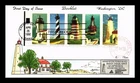 DR JIM STAMPS US COVER LIGHTHOUSES BOOKLET FDC HAND CANCEL VAN HAND PAINTED