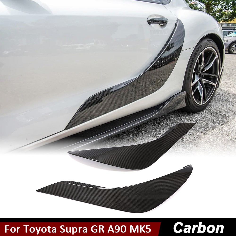 For Toyota Supra GR A90 2019-24 Dry Carbon Side Door Fender Moulding Vent Cover