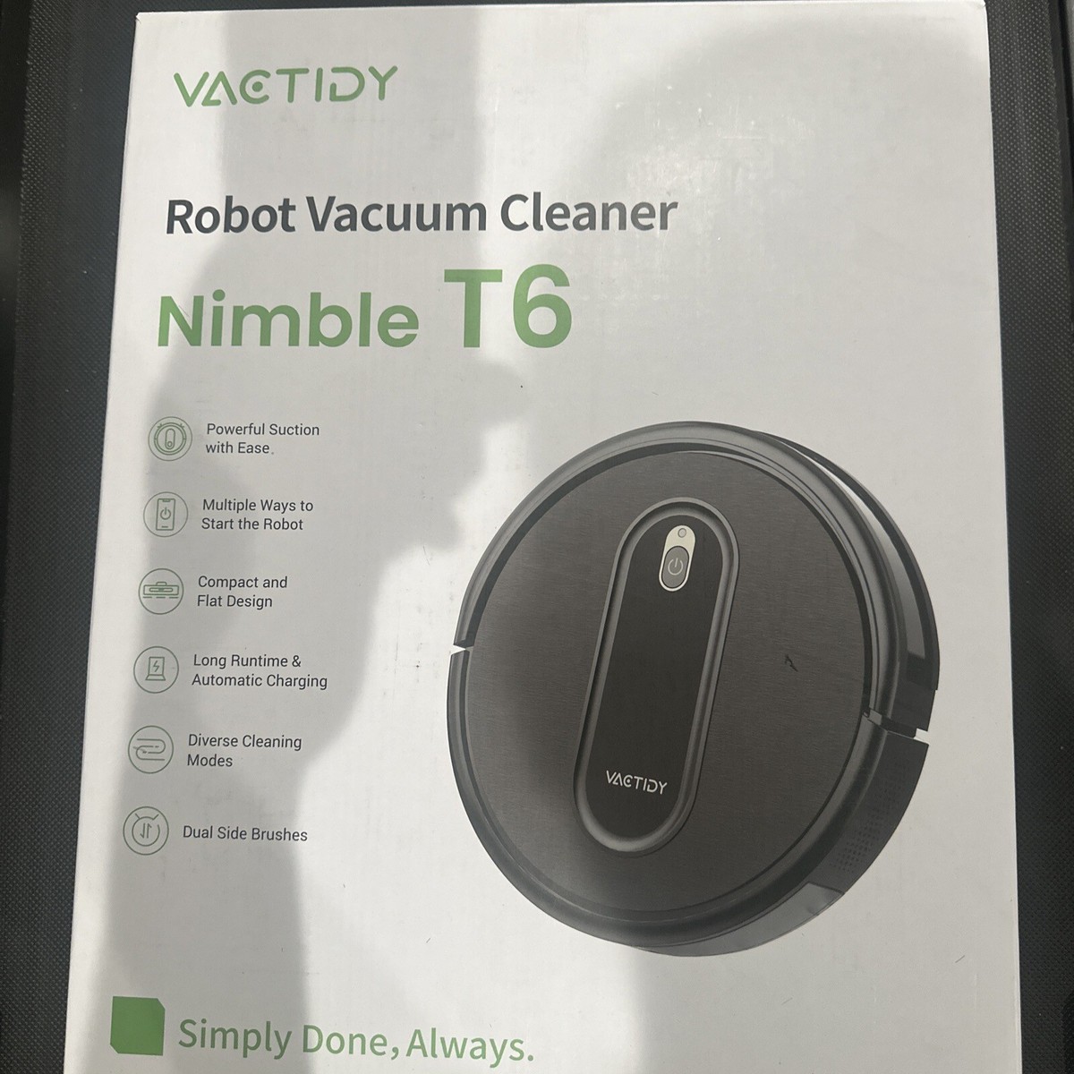 vactidy Nimble T6 Robot Vacuum Cleaner with 2000Pa Suction Power