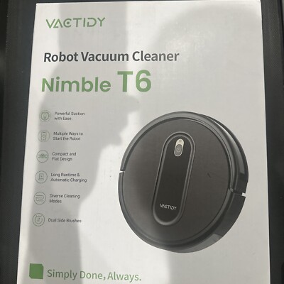 vactidy Nimble T6 Robot Vacuum Cleaner with 2000Pa Suction Power, 2.4GHz