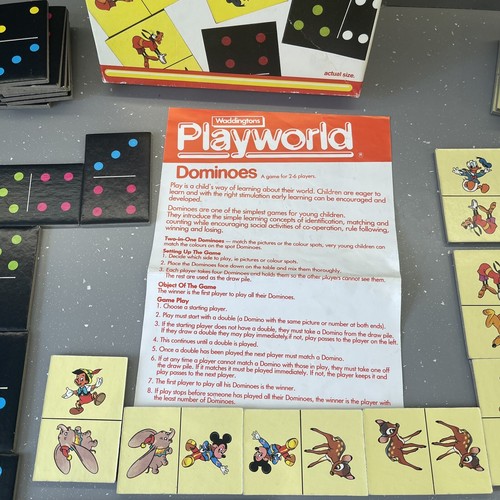 Vtg Reto 1984 Disney playworld Waddingtons Double Sided chunky Dominoes game - Picture 5 of 10