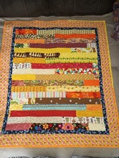 Handmade Baby Quilt Reversible Cottage Core Farm House Cabin Retreat