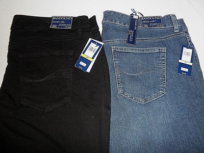 NWT $54 Womens Bandolino MANDIE SLIM PLUS Slit-Knee Jean 16W - 22W Avg, Short