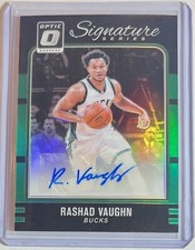 2016-17 Panini Optic Signature Series Auto GREEN PRIZM 3/5!  Rashad Vaughn BUCKS