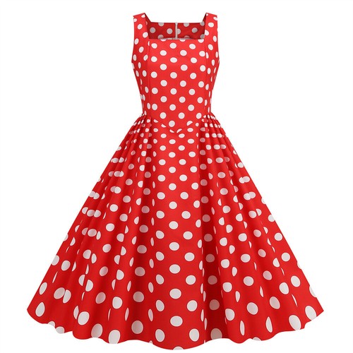 Temperament New Wave Dot Fashion Slim Slim Fit Retro Large Swing Dress - Picture 7 of 29