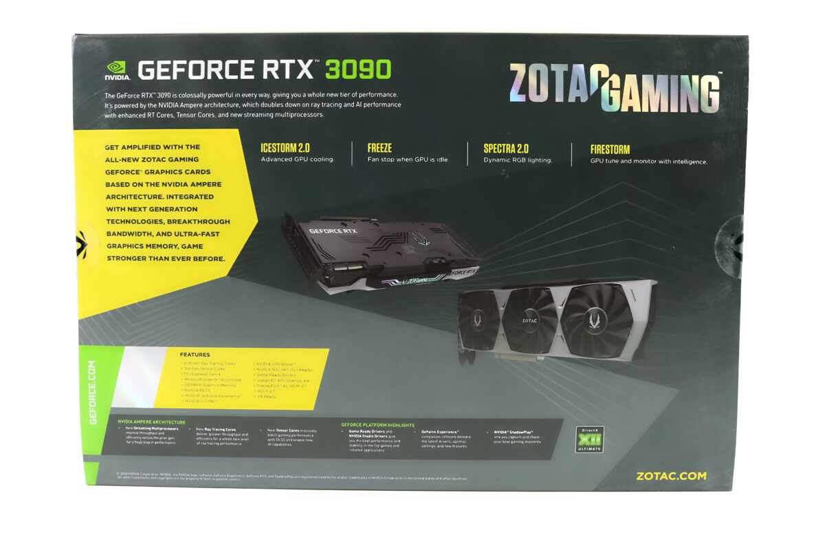Zotac GeForce RTX 3090 24GB Trinity OC GPU w/Box | 1yr Warranty