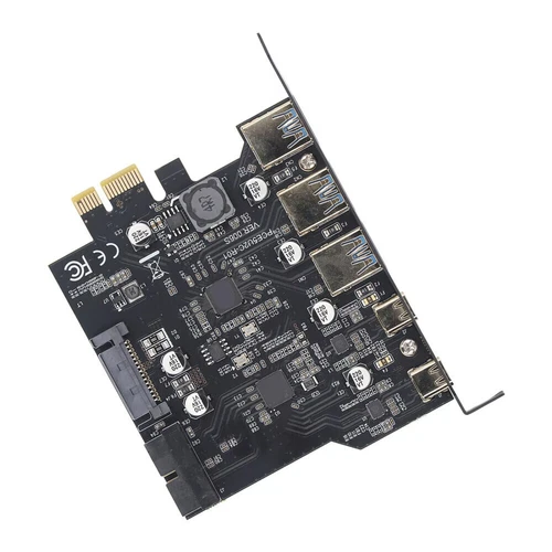 PCIe Erweiterungskarte zu USB 3.2 5 Port Typ C+USB Adapterkarte 19PIN für PC