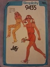 Vintage Simplicity Girls' Jiffy Jumpsuit Pattern 9435 Size 7  8 Cut