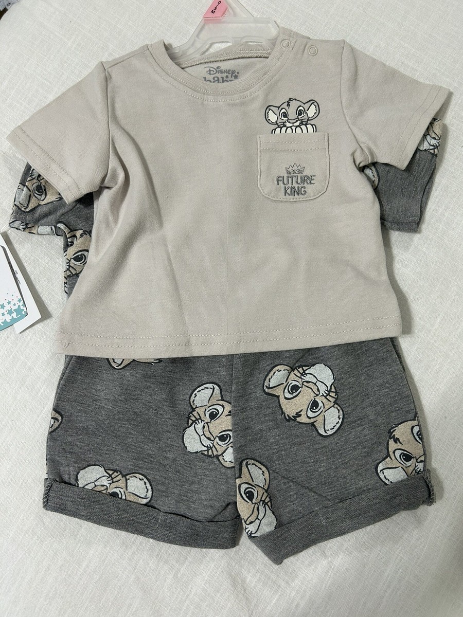 Disney Baby Lion King Simba pc shirt shorts set 0-3 months new