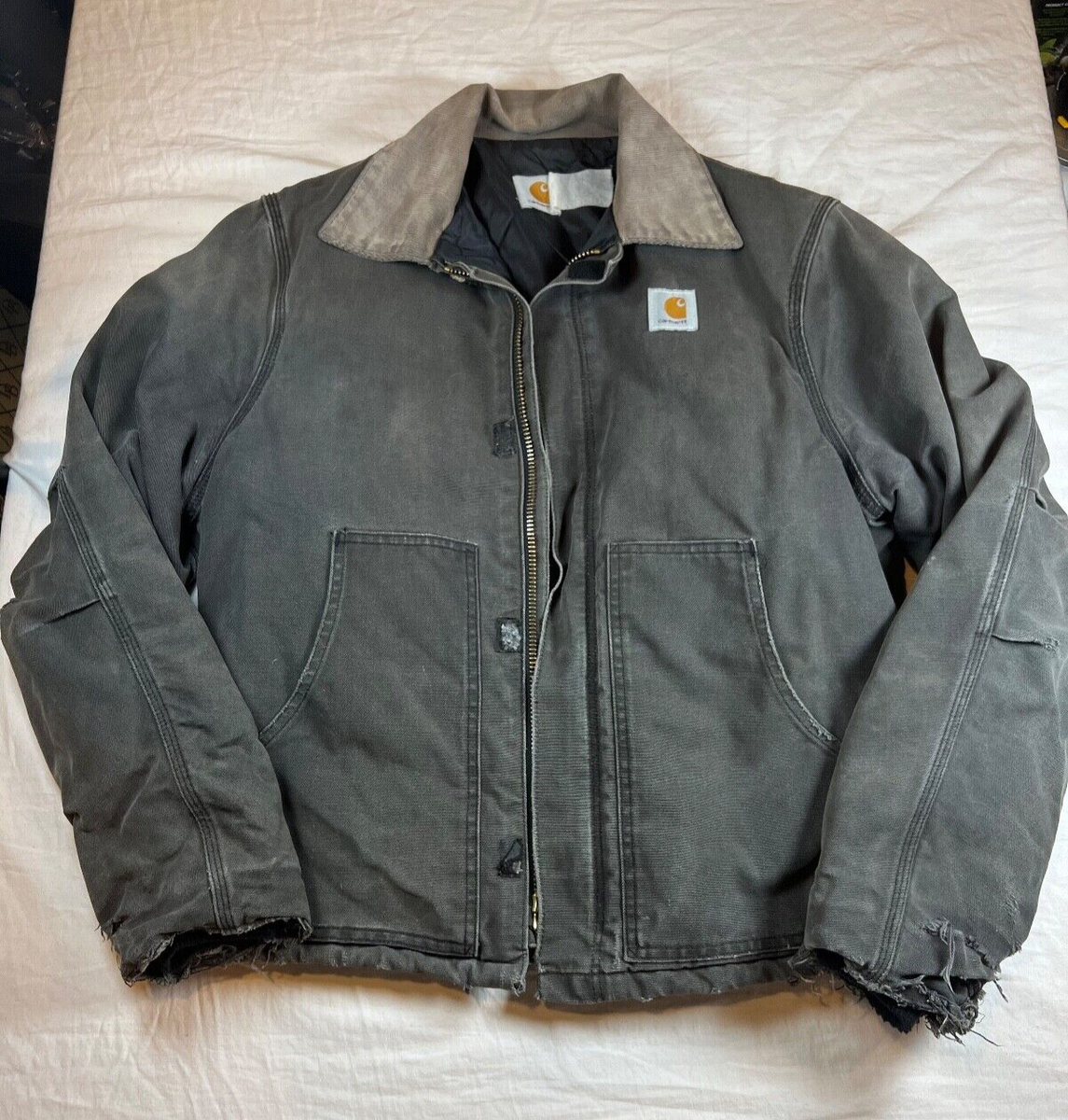 VTG Carhartt Arctic Jacket? Mens Large L J22 Distressed Dark Brown