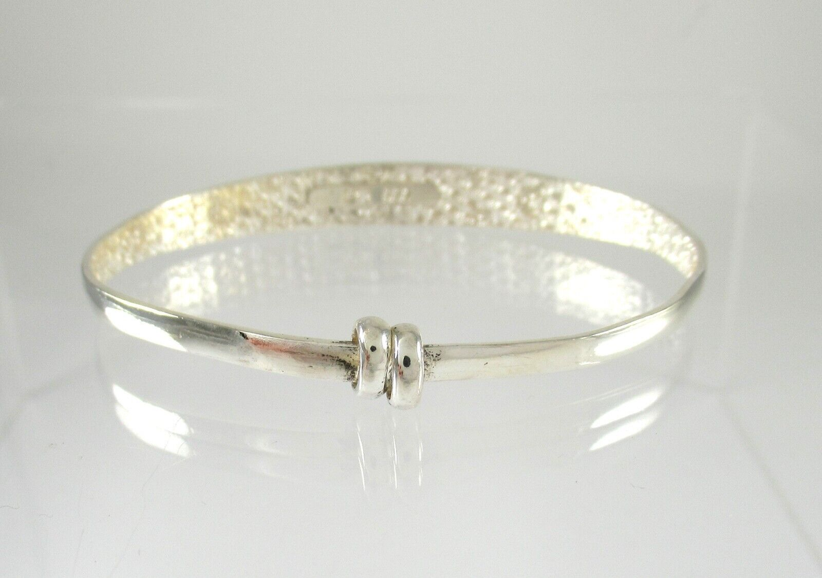 Vintage .999 Silver Engraved Bangle Bracelet Asian Chinese Symbols