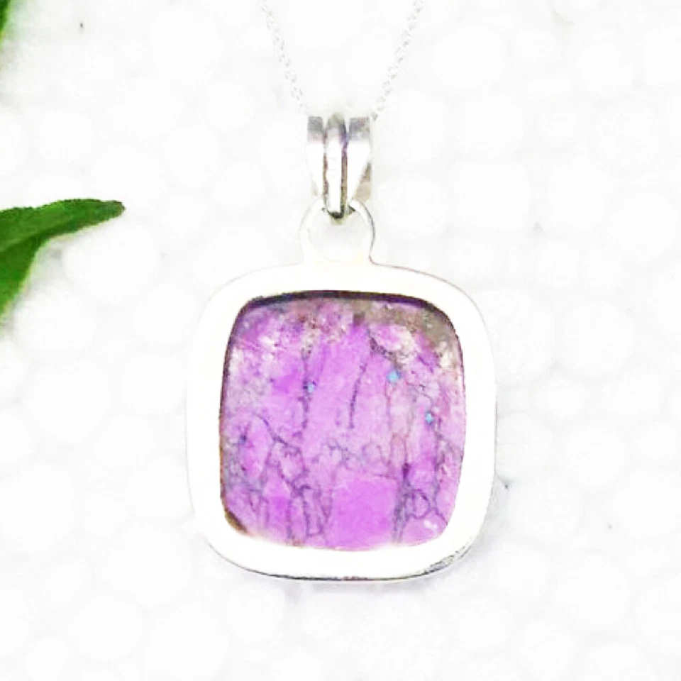 925 Sterlingsilber Türkis Halskette Handmade Schmuck Geburtsstein Halskette - Bild 4 von 4