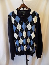 BROOKS BROTHERS V-Neck Mens Sweater Sz L 123 