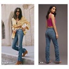 Anthropologie Pilcro Low-Rise Ruched Boot Jeans Size 29  