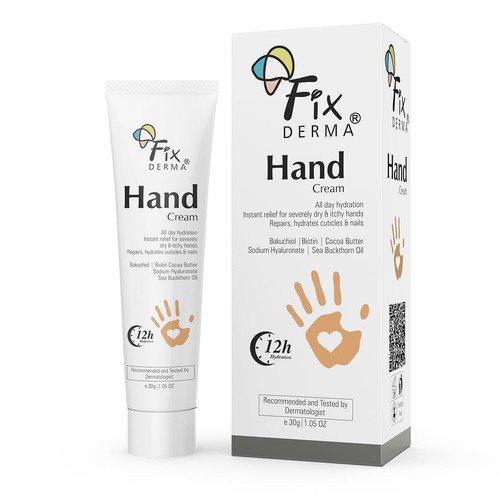 Fixderma Hand Cream For Dry & Rough Hands 30gm With Cocoa Butter & Bakuchiol /FS