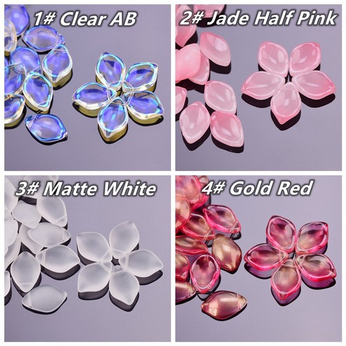 20pcs Petals 19x13mm Top Drilled Loose Lampwork Crystal Glass Pendants Beads Lot - Picture 5 of 26