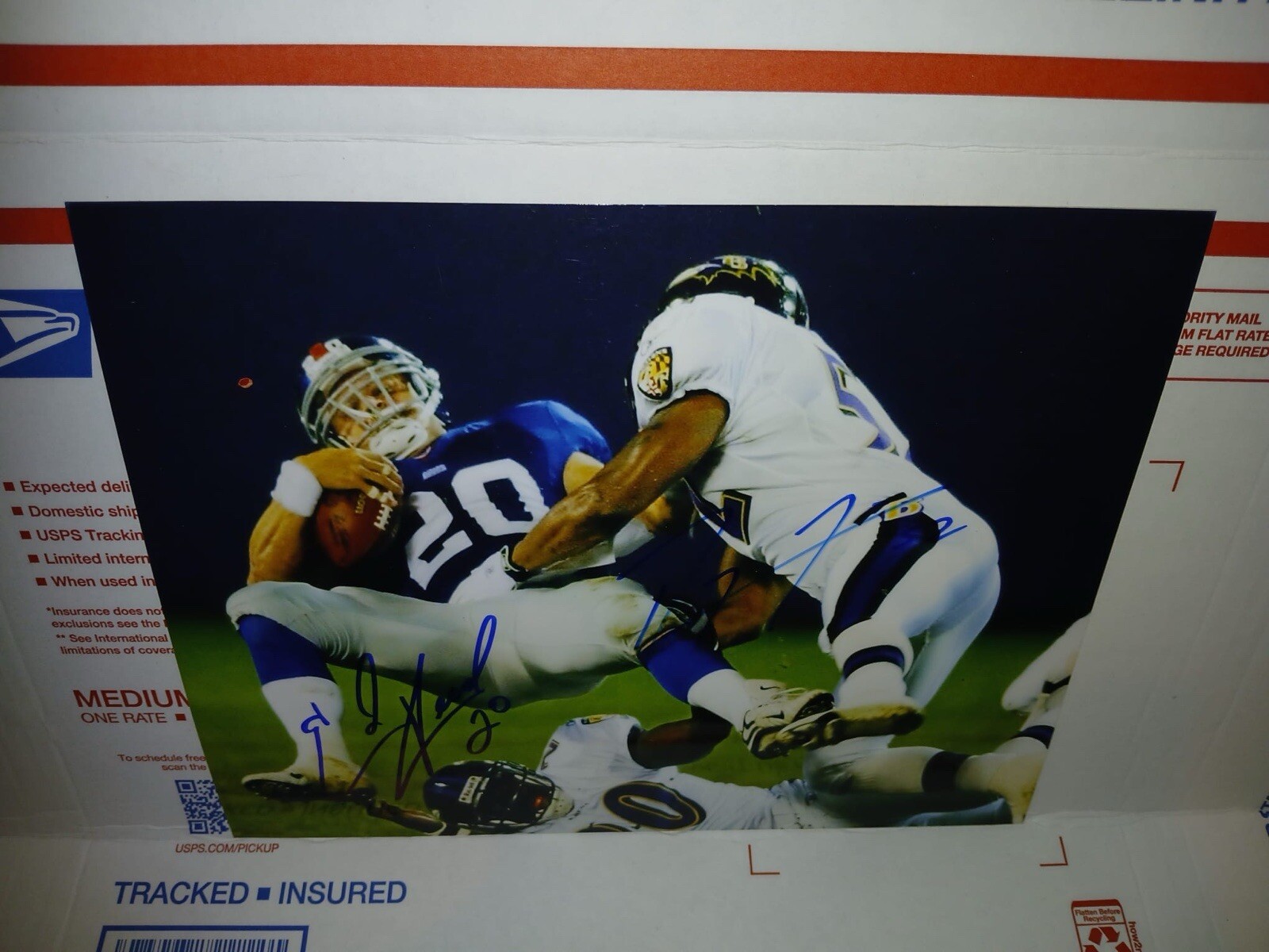 Ray Lewis Autographed Signed ED REED RAVENS PHOTO 8x10 & COA 