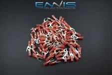 18-22 GAUGE 500 PK NYLON SPADE # 10 CRIMP TERMINAL CONNECTOR ELECTRICAL CAR AWG