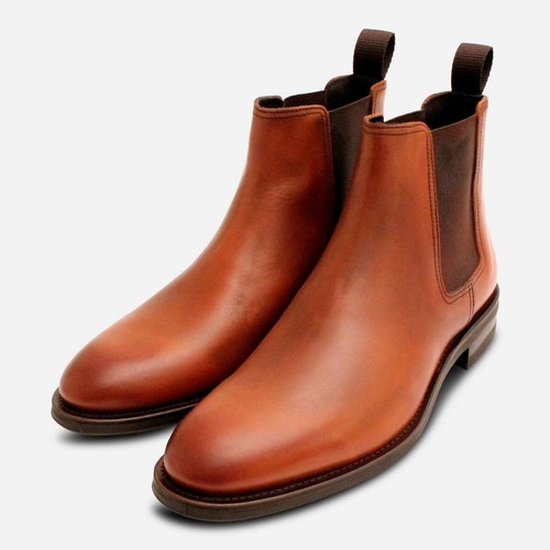 Brown Leather Mens Chelsea Boots | eBay