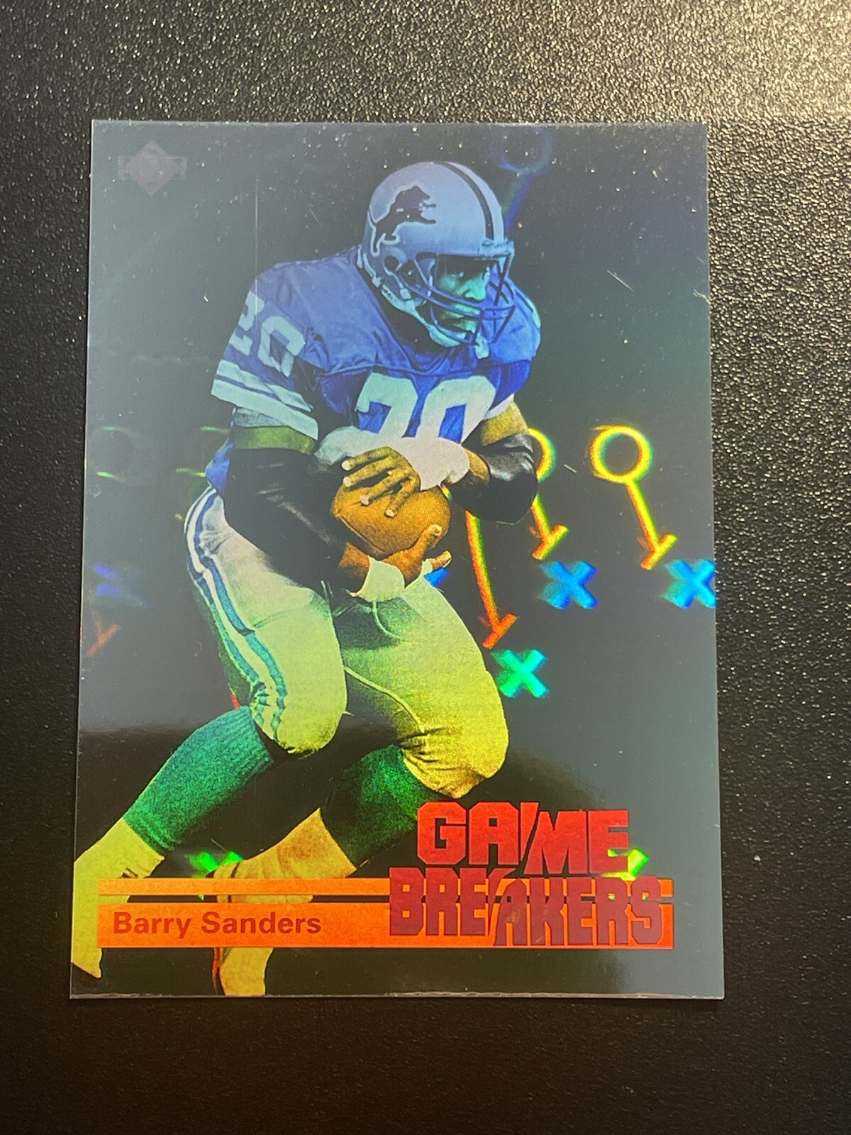 1991 Upper Deck Game Breakers Hologram Barry Sanders 3rd Year Card