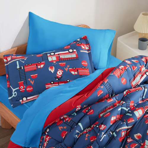 Kids Twin Bedding Comforter Set - 5 Pieces Super Cute & Soft Bedding Sets & Coll - Picture 5 of 7
