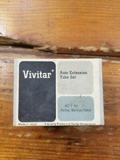 Vintage Vivitar Auto Extension Tube Set In Box AET-1 for Pentax Mamiya/ Sekor