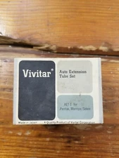 Vintage Vivitar  Auto Extension Tube Set In Box AET-1 for Pentax Mamiya/ Sekor