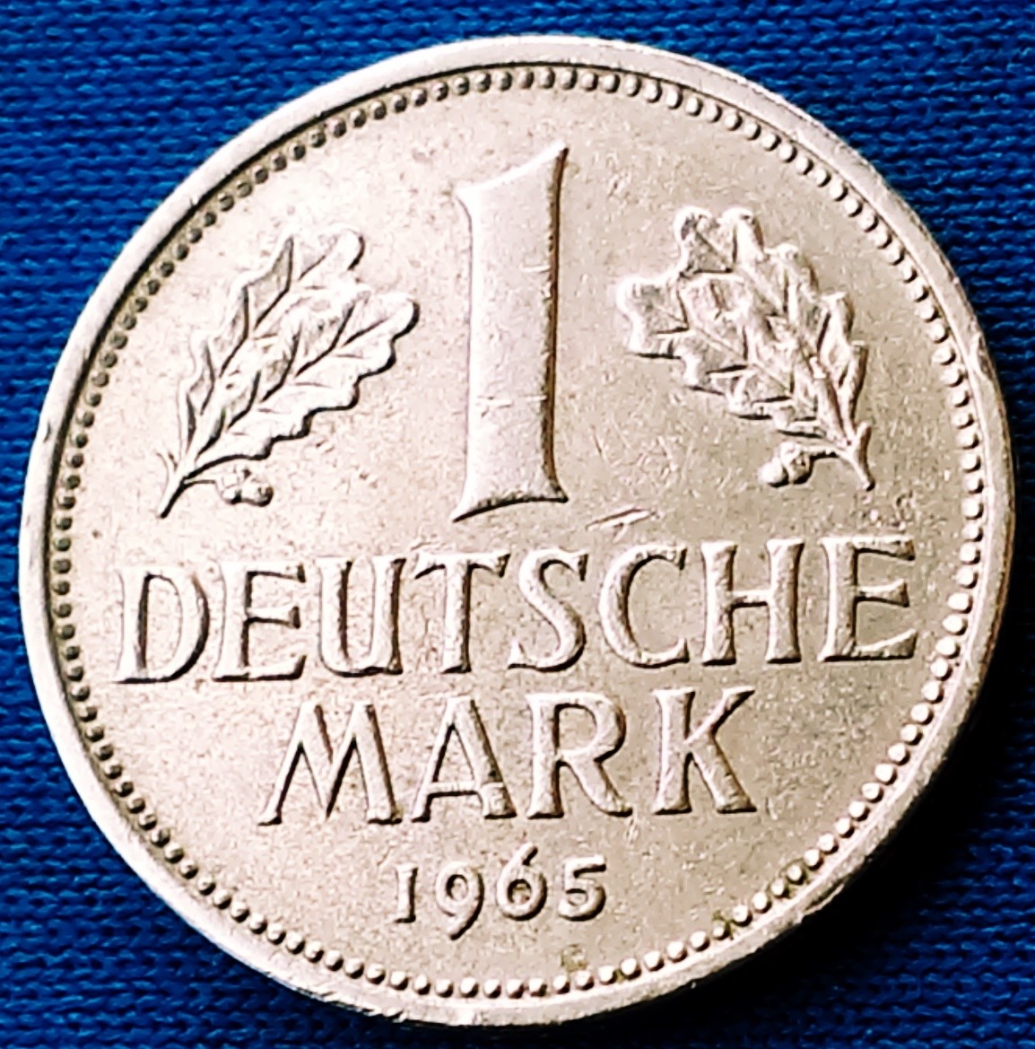1 Deutsche Mark 1965.D, Germany coin, BUNDESREPUBLIK DEUTSCHLAND
