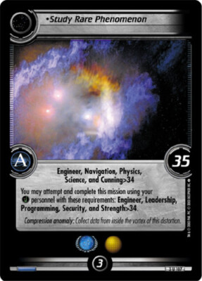 Star Trek 2E: Study Rare Phenomenon [Ungraded] Call to Arms 2E STCCG Decipher 2E