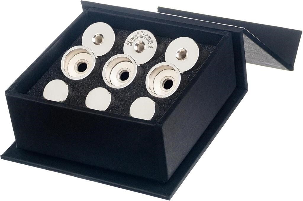 Bach Trumpet Trim Kit. KGUBrass. HEAVY Caps. 998 Silver Plated. New in Box