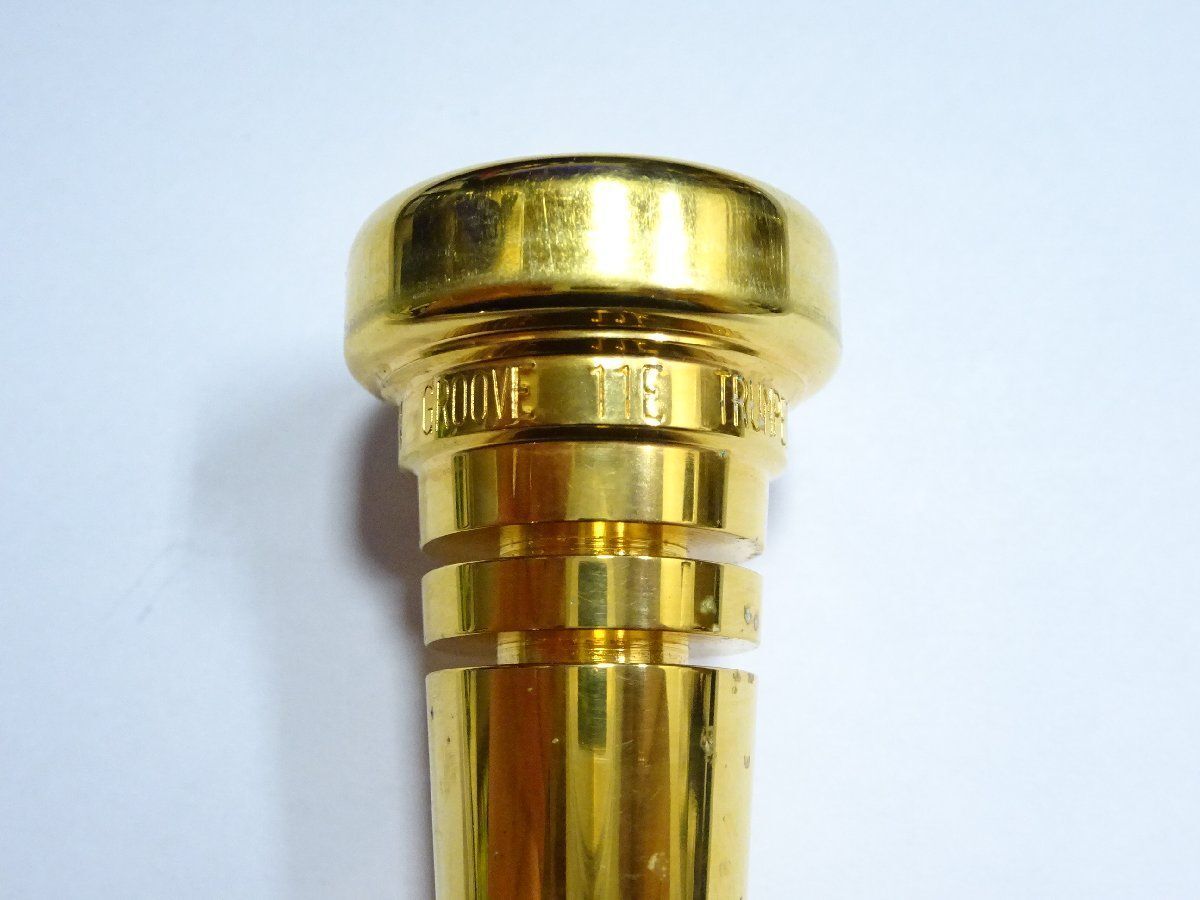 Best Brass Trumpet Mouthpiece groove 11E GP gold-plated Used