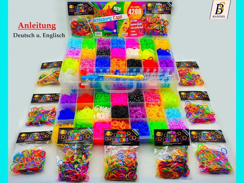 ☆ Loom Bands ☆ All Inclusive Set ☆ Loom Bänder Gummibänder Gummi Armbänder Kids