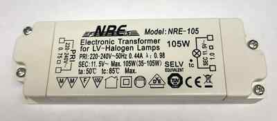 Ersatz LV Halogen Trafo für NRE-105 LV-Halogentrafo 35 - 105 Watt 220V-12V  R2.2