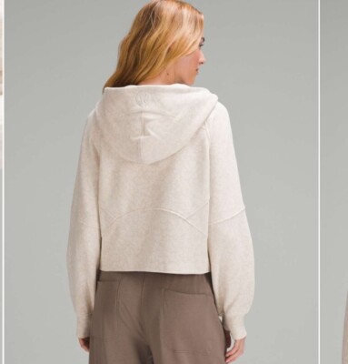 Lululemon Scuba Oversized Full Zip Daisy Vista Light Ivory Natural